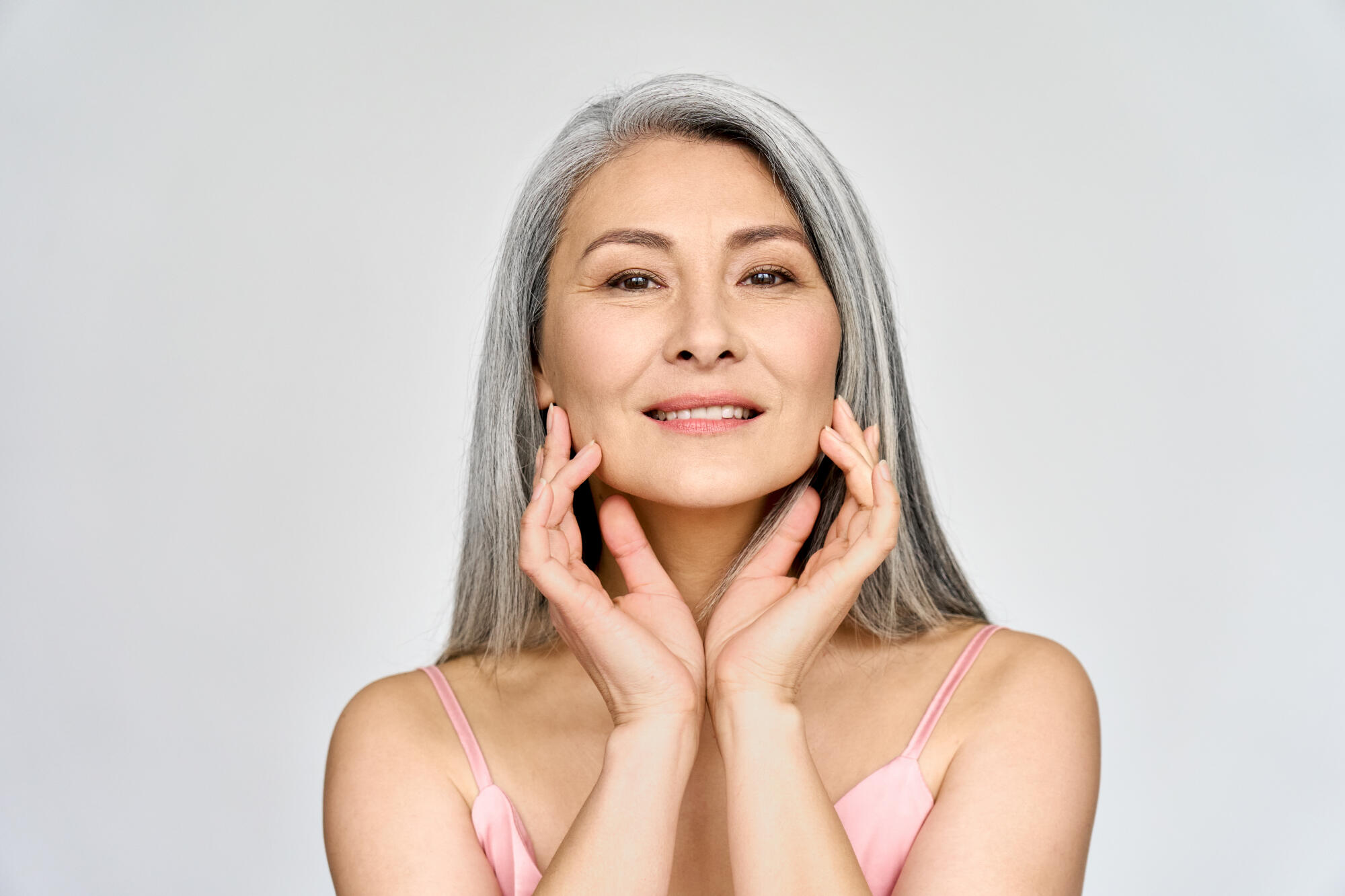 portrait of gorgeous woman with botox